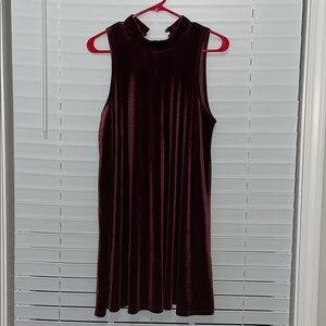 Burgundy Velvet Dress